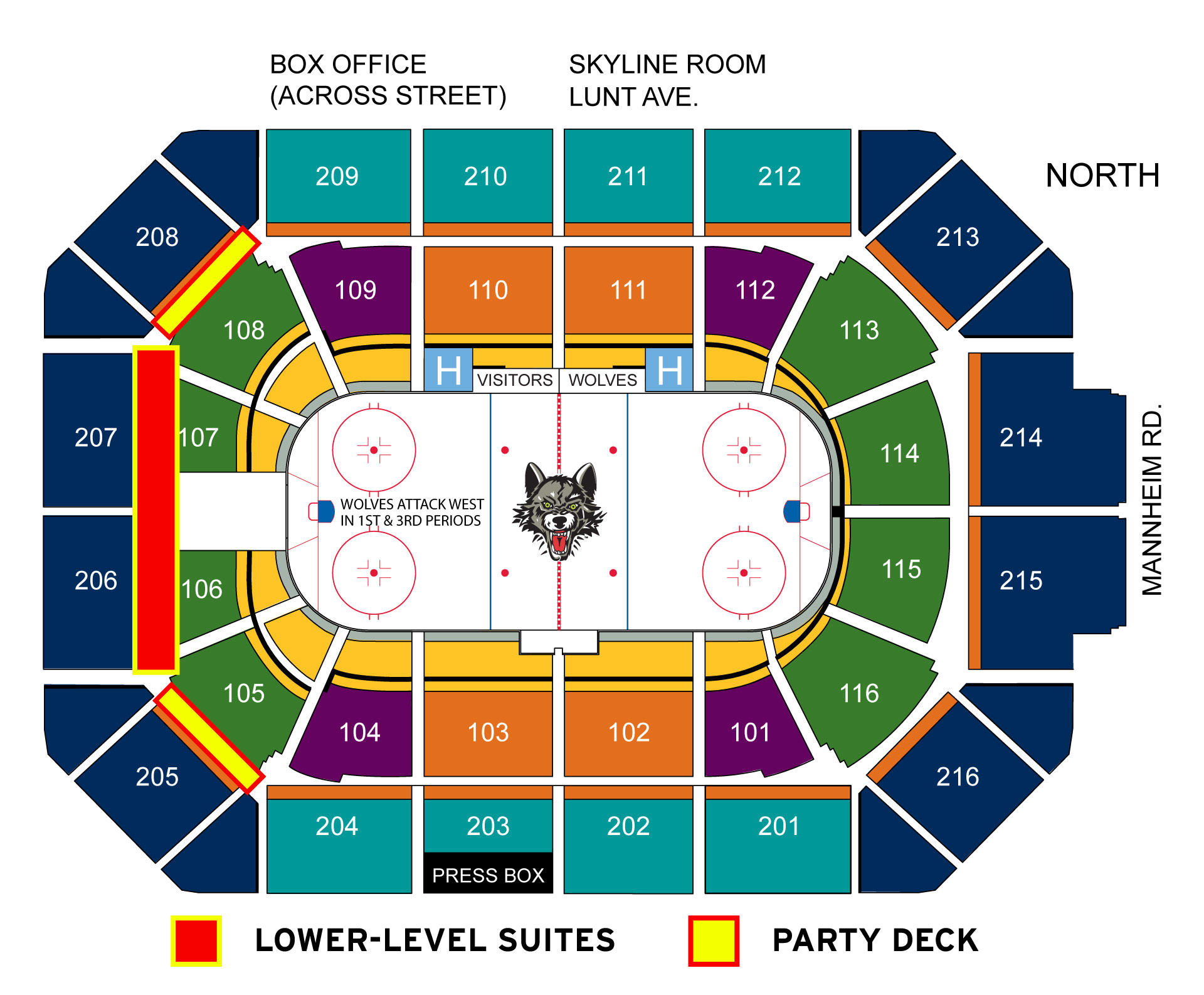 Chicago Wolves Party Deck Tickets