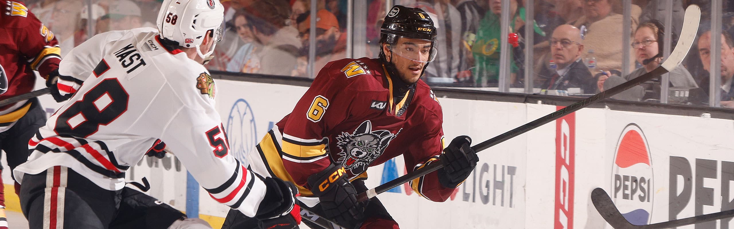 WOLVES STYMIED BY ICEHOGS 4-2 - Chicago Wolves
